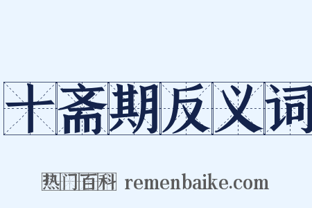 十斋期反义词是什么意思的图片